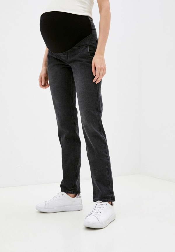 женские прямые джинсы mam’s, черные