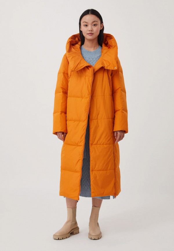 женская утепленные куртка finn flare, оранжевая