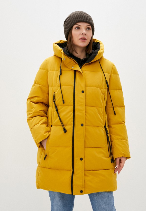 женская утепленные куртка morozoff, желтая