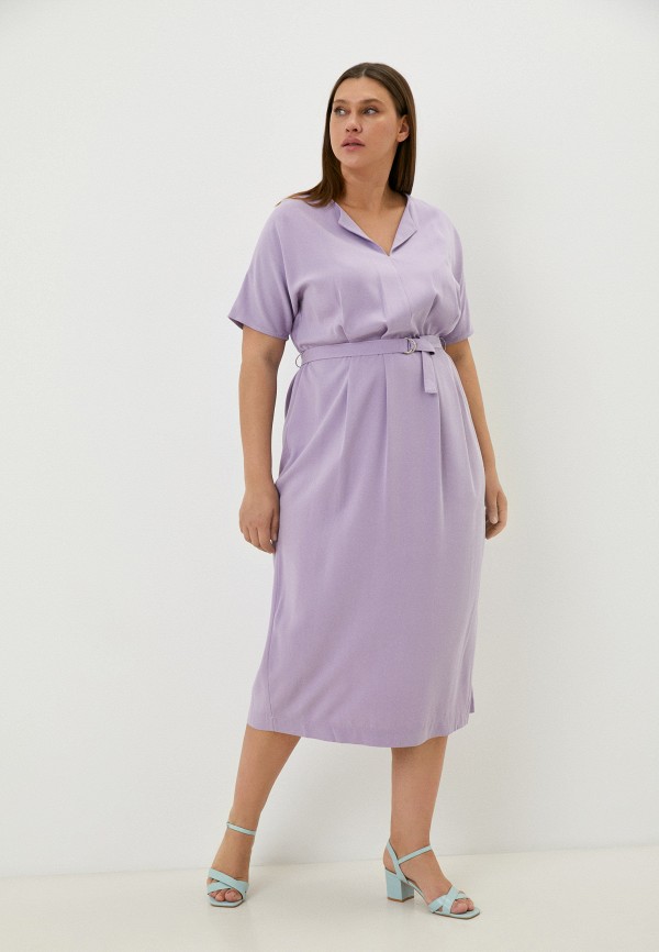 женское повседневные платье lady sharm classic, фиолетовое