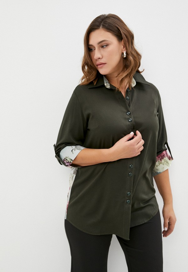 женская блузка с длинным рукавом sparada, зеленая