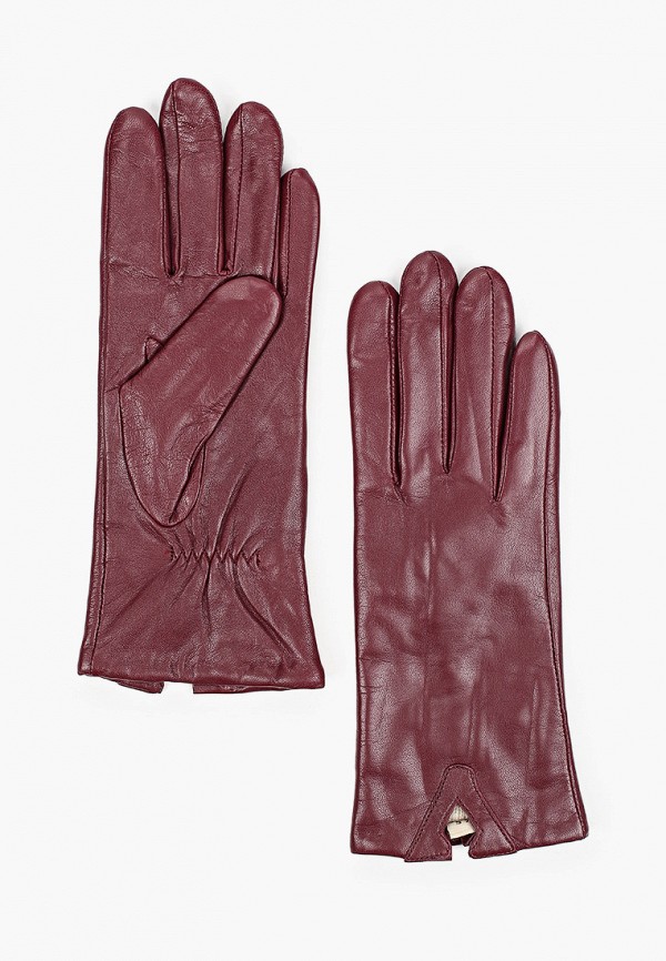 женские кожаные перчатки vitacci, бордовые