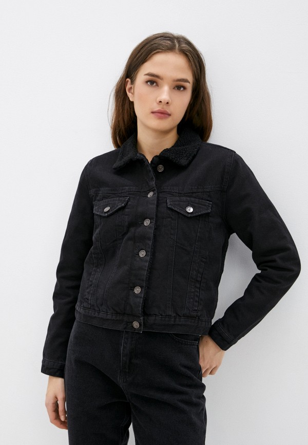 женская джинсовые куртка colin’s, черная