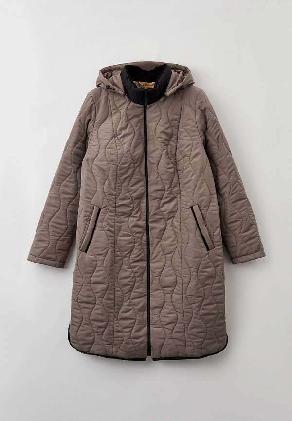 женская утепленные куртка wiko, коричневая