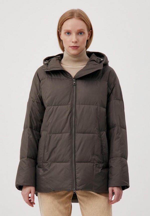 женская утепленные куртка finn flare, коричневая