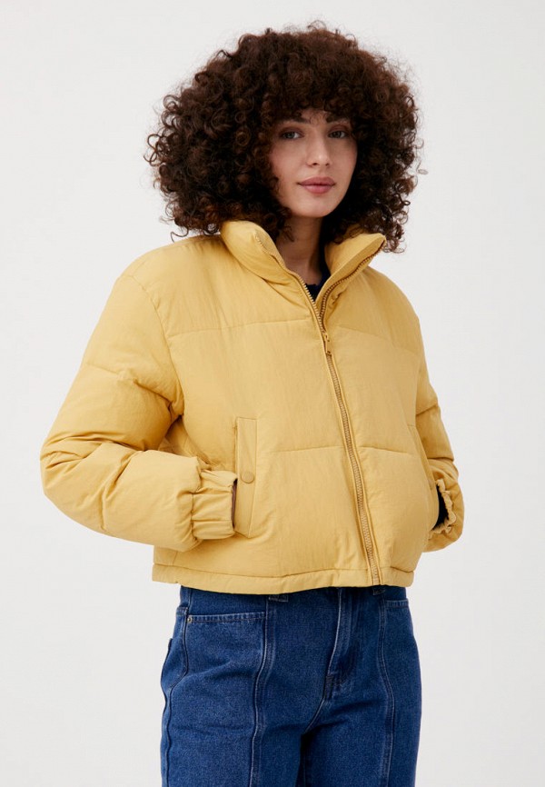 женская утепленные куртка finn flare, желтая