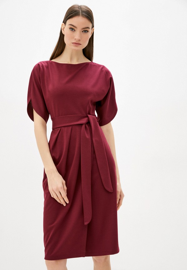 женское платье-футляр milana janne, бордовое