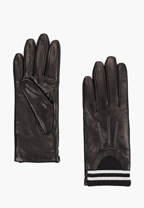 женские кожаные перчатки eleganzza, черные