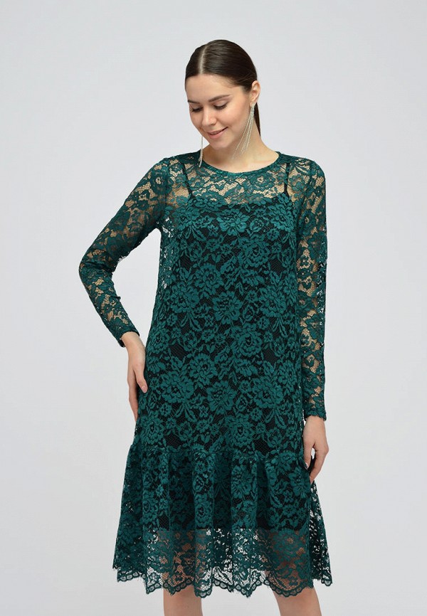 женское повседневные платье viserdi, зеленое