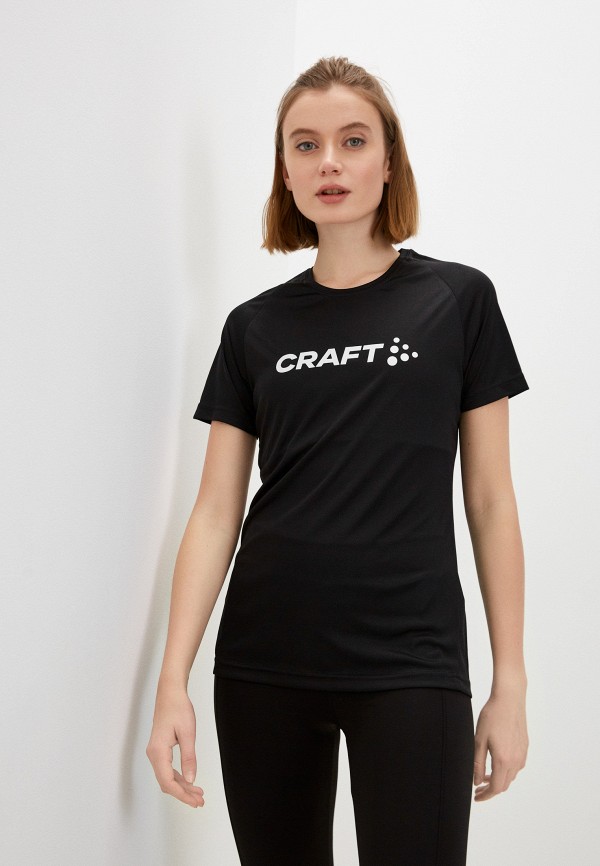 женская спортивные футболка craft, черная