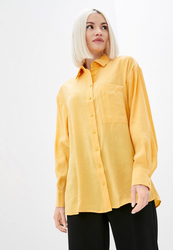 женская блузка с длинным рукавом defacto, желтая