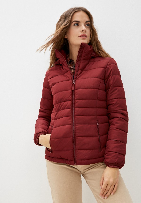 женская утепленные куртка colin’s, бордовая