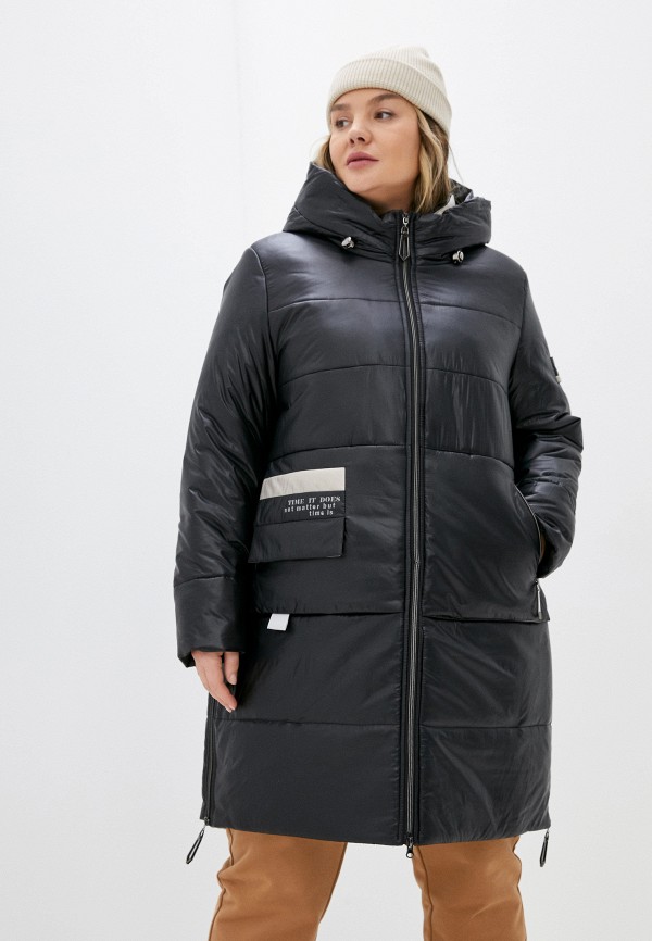 женская утепленные куртка karmel style, черная