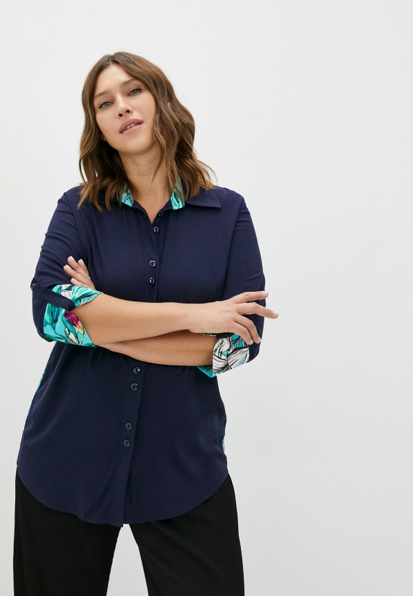 женская блузка с длинным рукавом sparada, синяя