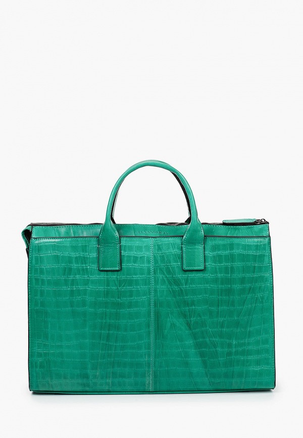 женская сумка с ручками alexander tsiselsky, зеленая
