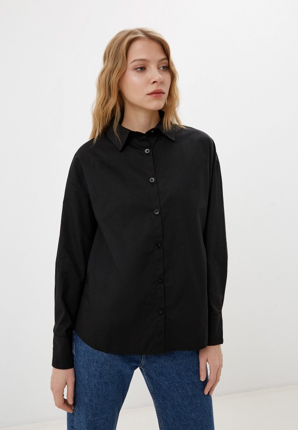 женская рубашка с длинным рукавом vitacci, черная