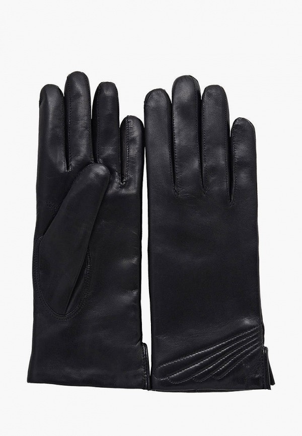 женские кожаные перчатки perstgloves, черные
