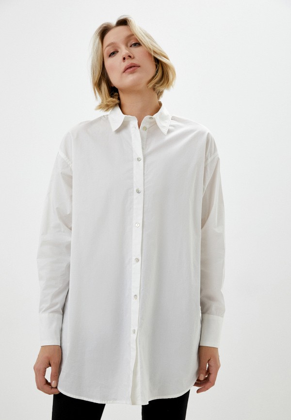 женская рубашка с длинным рукавом summum, белая