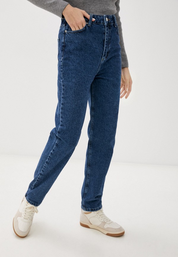 женские джинсы-мом totti, синие