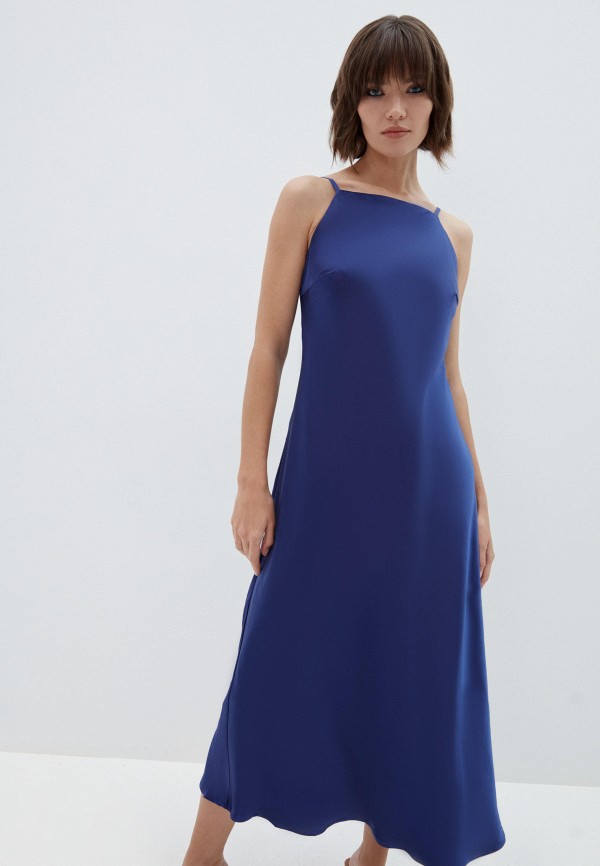 женское платье-комбинация zarina, синее
