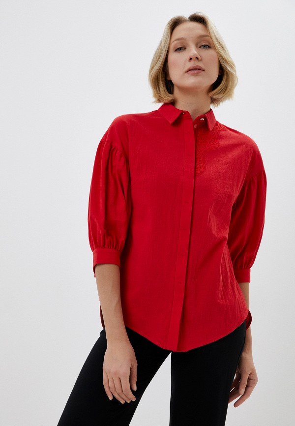 женская блузка с длинным рукавом gsfr, красная