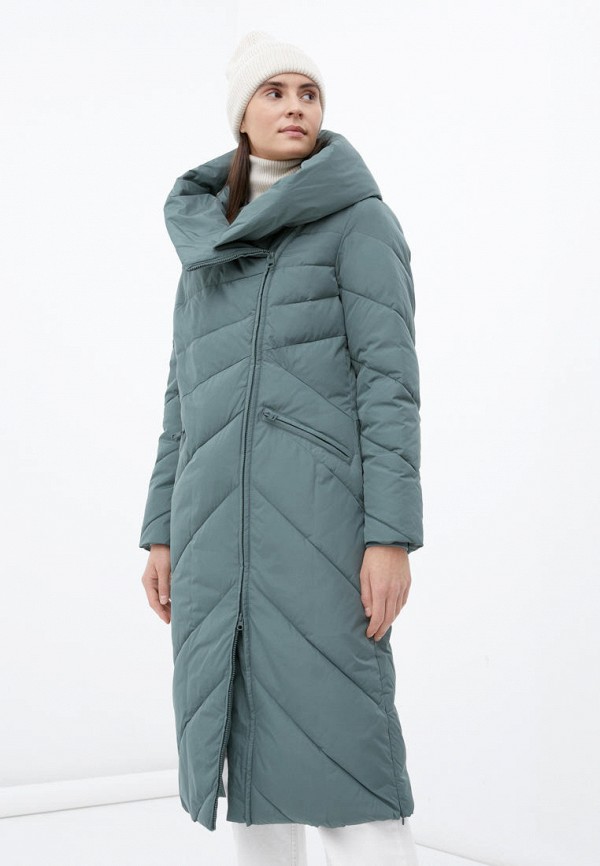 женская утепленные куртка finn flare, зеленая