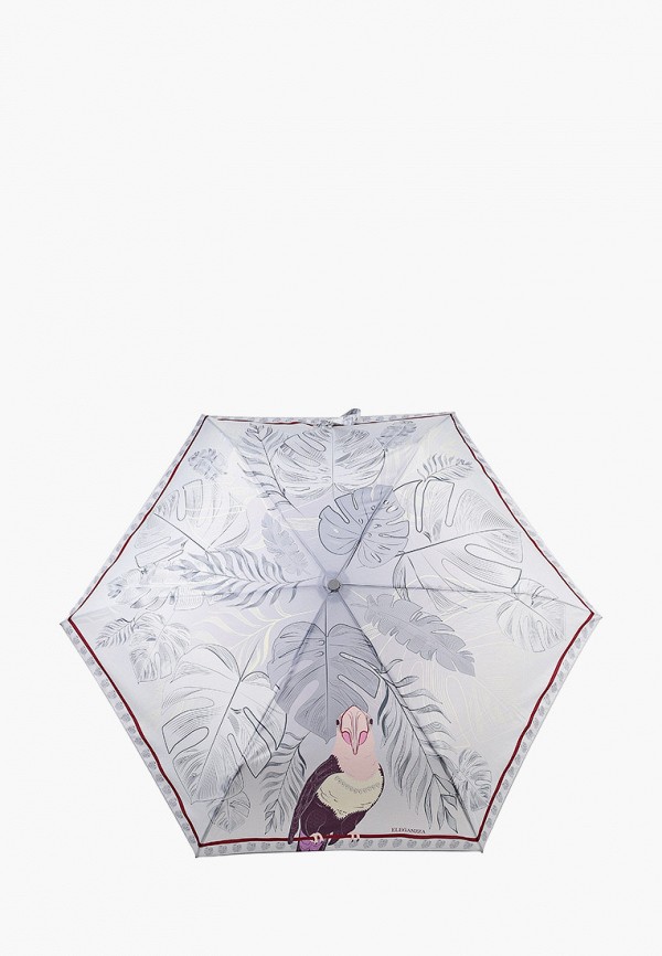 женский складные зонт eleganzza, серый