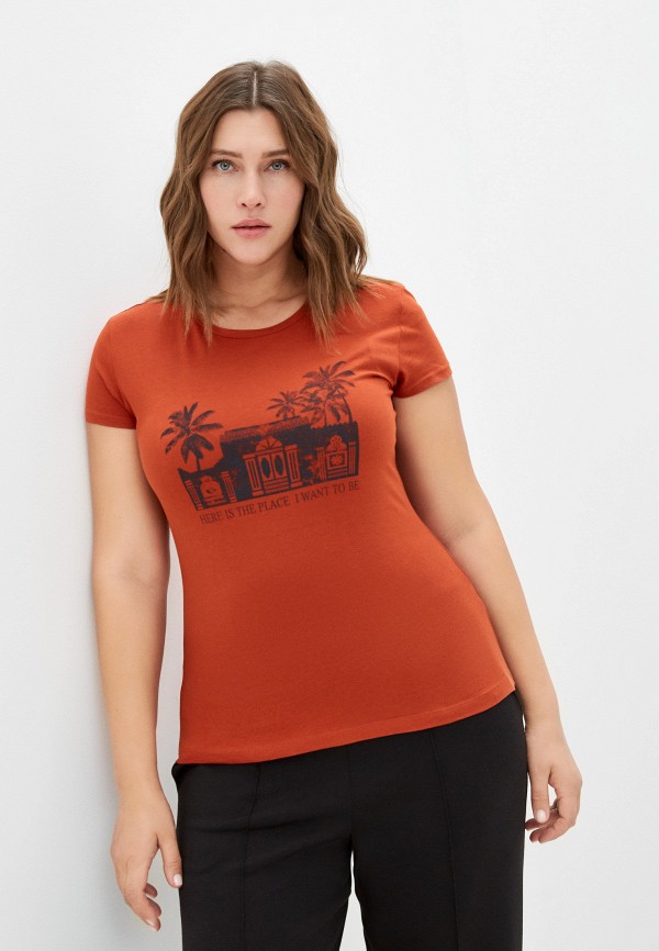 женская футболка colin’s, оранжевая