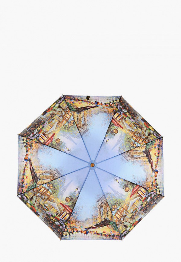 женский складные зонт lamberti, голубой