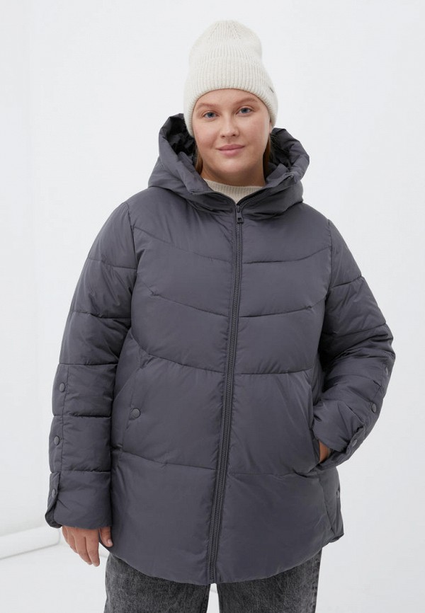 женская утепленные куртка finn flare, серая