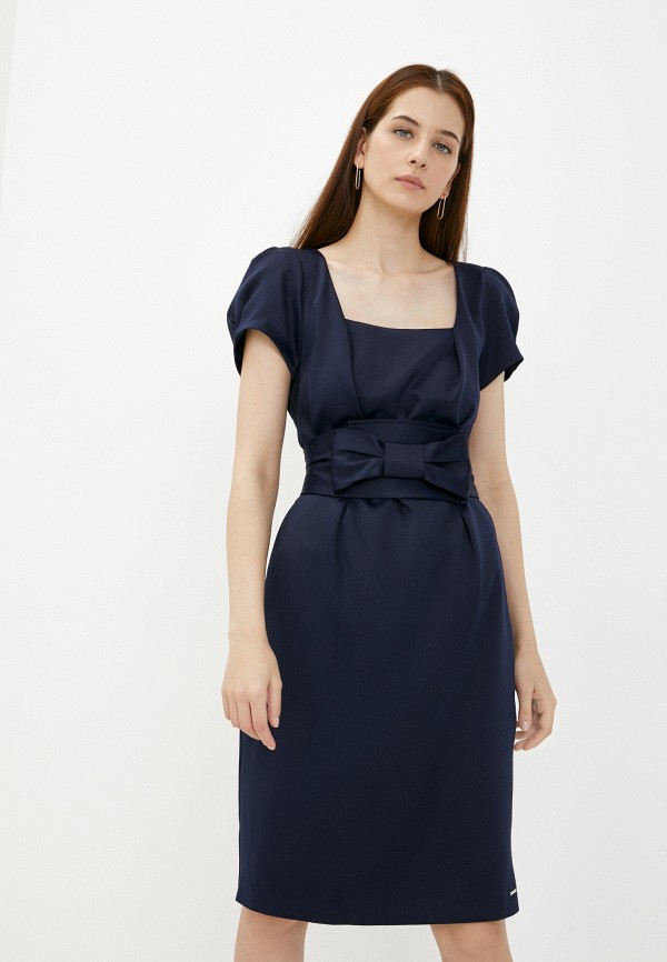 женское платье-футляр salko, синее