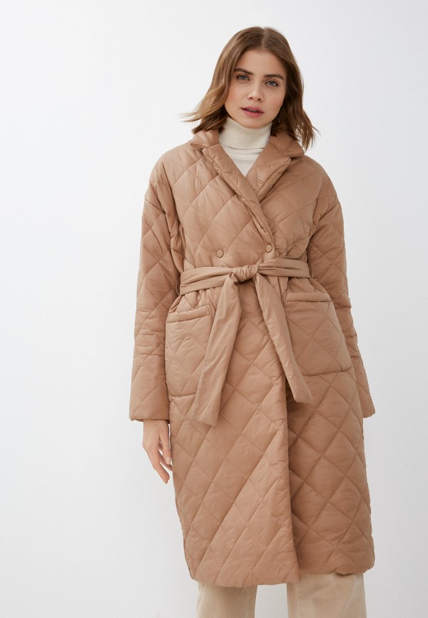 женская утепленные куртка vittoria vicci, коричневая