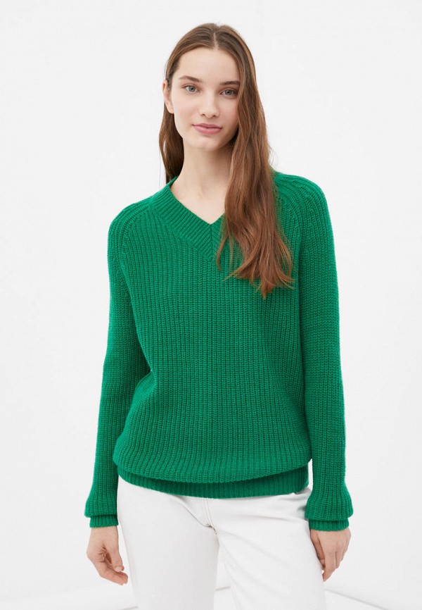женский пуловер finn flare, зеленый