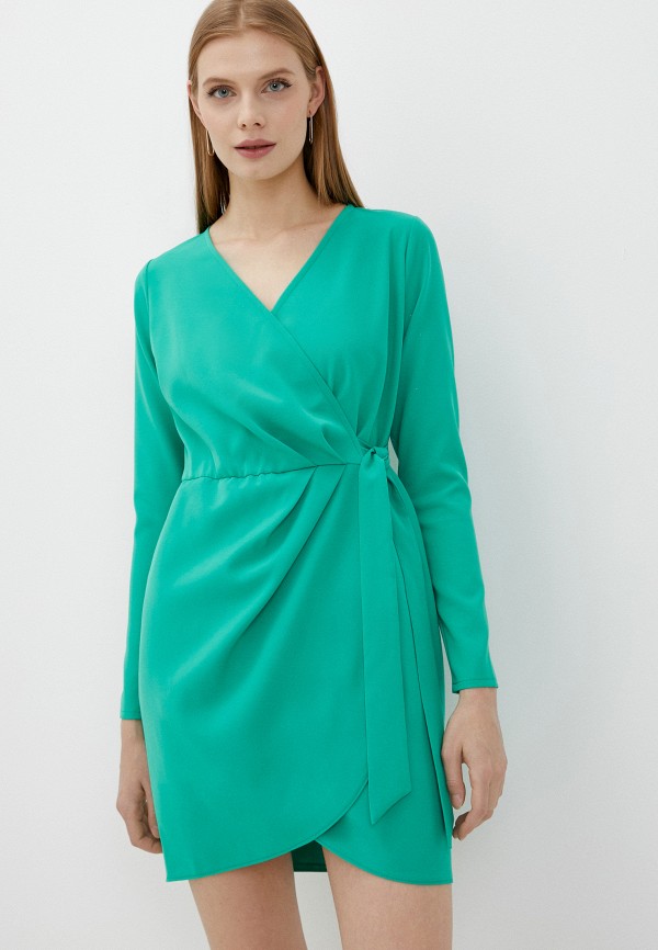 женское платье с запахом machiss, зеленое