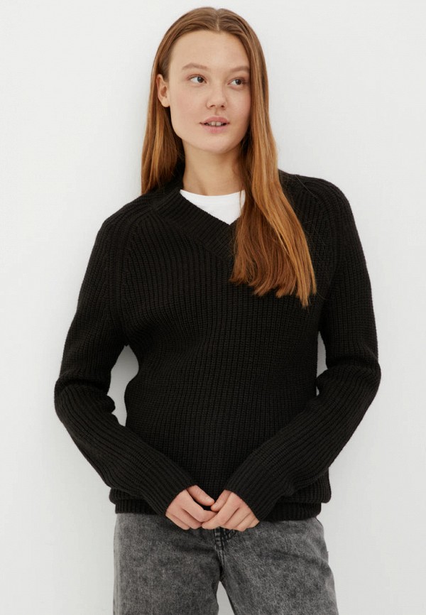женский пуловер finn flare, черный