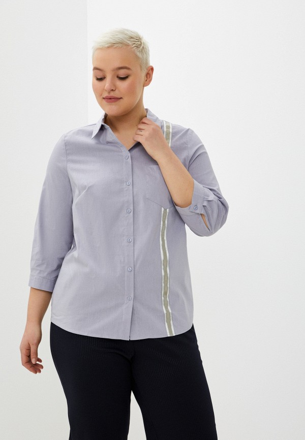 женская рубашка с длинным рукавом adele fashion, серая