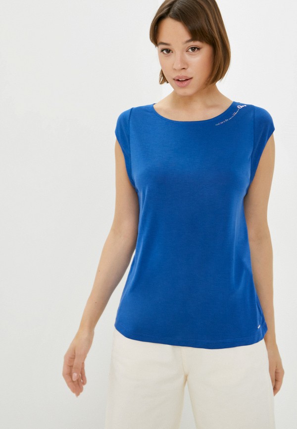 женская футболка taifun, синяя