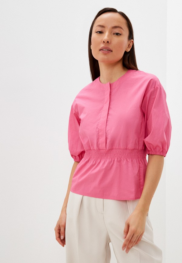 женская блузка с коротким рукавом savage, розовая