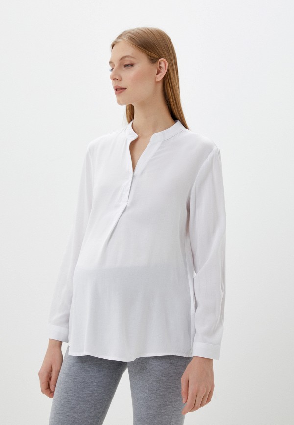 женская блузка с длинным рукавом mam’s, белая