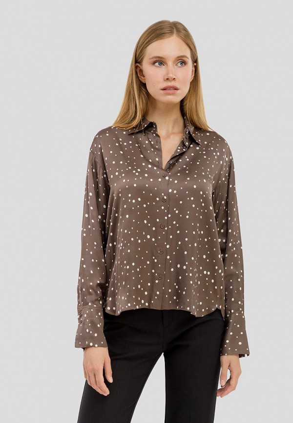 женская блузка с длинным рукавом inwear, коричневая