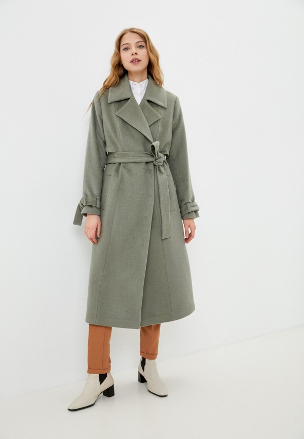 женское двубортные пальто smith’s brand, зеленое