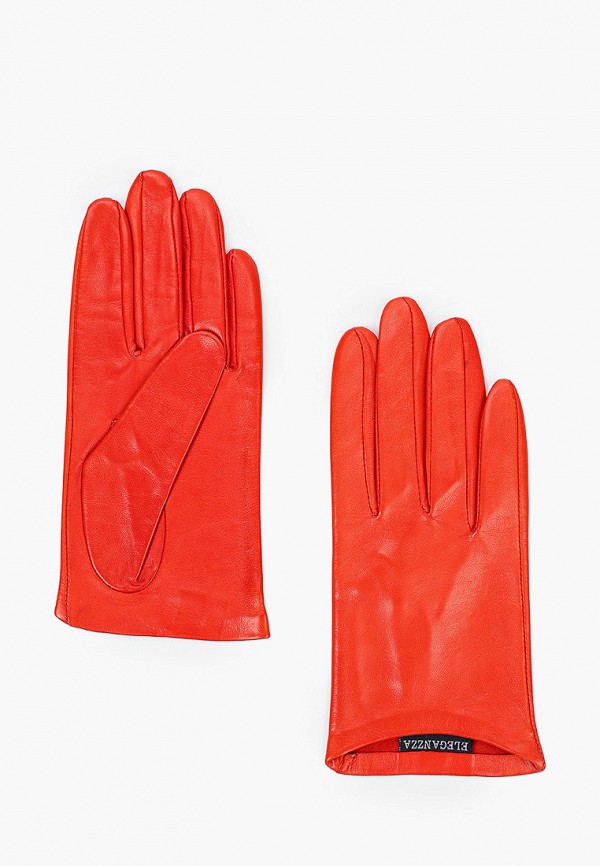 женские кожаные перчатки eleganzza, красные