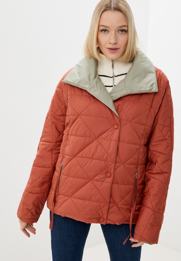 женская утепленные куртка снежная королева, оранжевая