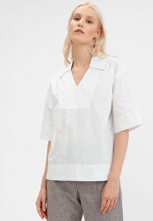 женская блузка с коротким рукавом noun, белая