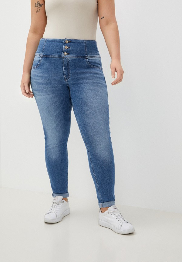 женские джинсы-мом gloria jeans, голубые