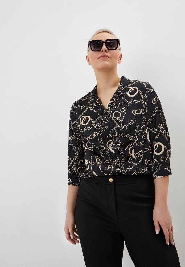 женская блузка с длинным рукавом стикомода, черная