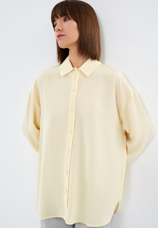 женская блузка с длинным рукавом zarina, желтая