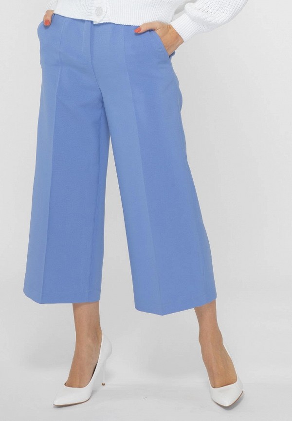 женские брюки клеш vladi collection, голубые