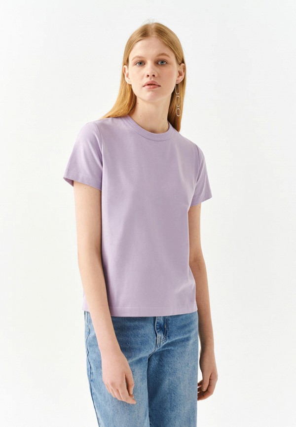 женская футболка befree, фиолетовая