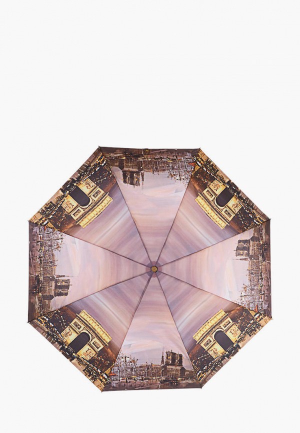 женский складные зонт lamberti, коричневый